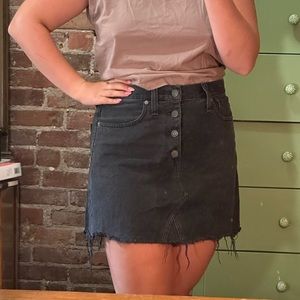 Black Madewell Denim Skirt